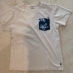 billabong floral pocket tee